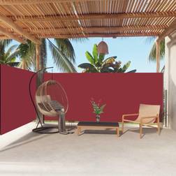 vidaXL Tenda Da Sole Laterale Retrattile Rossa 160x600 cm - Rosso