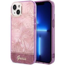 Guess Coque pour iPhone 14 Plus TPU Jungle Rose