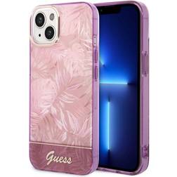 Guess iPhone 14 Plus Kuori Jungle Vaaleanpunainen