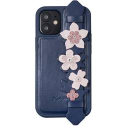 Kingxbar Sweet Series gel case decorated with original Swarovski crystals with stand iPhone 12 mini blue universal