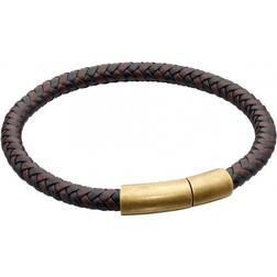 Fred Bennett Reborn Recycled Leather Plaited Bracelet B5326