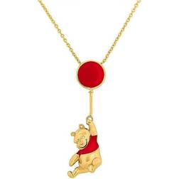 Disney Winnie The Pooh Floating Balloon Necklace - Gold/Red