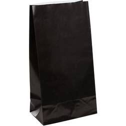 Unique Party Papieren Giftbags Zwart (12st)