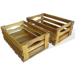 vidaXL æblekasser 2 stk. akacietræ Plantekasse
