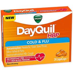 Vicks Dayquil 24-Count Hbp Cold Flu