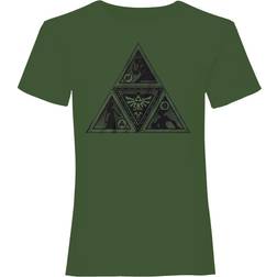 Nintendo Unisex Adult Triforce Legend Of Zelda T-Shirt (Green)