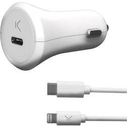 Ksix Cargador USB para Coche Apple-compatible 18W