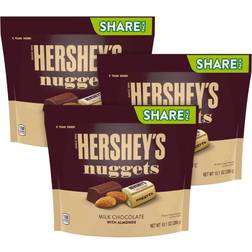 Hershey's Nuggets Milk Chocolate with Almonds Candy, 10.1 oz, 3 Pack