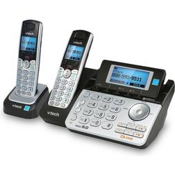 Vtech DS6151-2 2 Handset Cordless Telephone, Silver/Black Quill