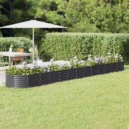 vidaXL anthracite, 512 Garden Planter Powder-coated Patio Raised Bed