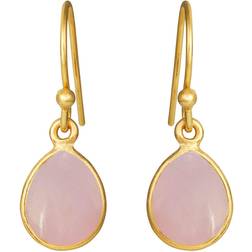 Susanne Friis Bjørner Earrings - Gold/Pink
