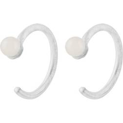 Pernille Corydon Lagoon Creoles - Silver/Pearls