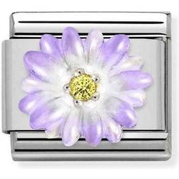 Nomination Classic Violet Flower with CZ Charm