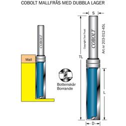 Cobolt Cobolt 203-012-45L Mallfräs med styrlager
