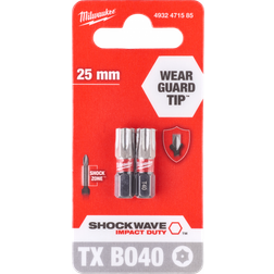 Milwaukee Slagbits Shockwave Impact Duty TX/BO40×25mm pk/2