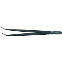 C.K T2315 Pince brucelle de précision pointue, courbée, fine 150 mm