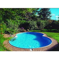 Planet Pool Stålväggspool Premium Åttaform 5.25x3.2 m Carrarra