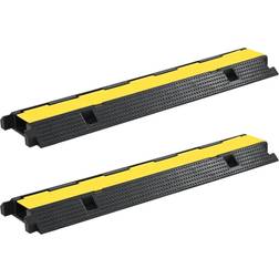vidaXL kabelbeskytter ramper 2 stk. 1 kanalgummi 100 cm