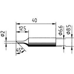 Ersa 0832FDLF Punta Di Saldatura Smussata 2 mm Contenuto 1 pz