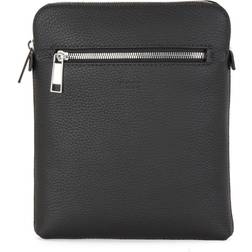 HUGO BOSS Men's Grained Italian-Leather Envelope Bag Black