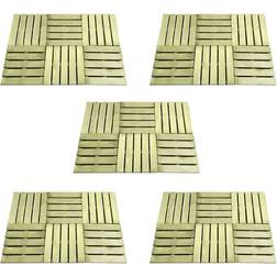 vidaXL 30 pcs Decking Tiles 50x50 cm Wood Green