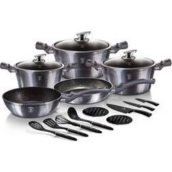 Berlinger Haus Carbon Pro 17 Pcs Cookware Set Set med lock