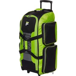 Fila 32" Lightweight Rolling Duffel, NEON Lime, One Size