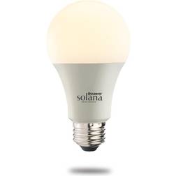 Bulbrite Solana 60-Watt Equivalent A19 Dimmable Smart Wi-Fi Connected LED Light Bulb White, 2PK