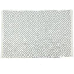 Kaleidoscope Diamond Jacquard Textured Bath Mat - Light Grey