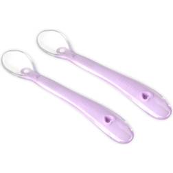 Kidsme Silicone spoon lavendel 2-pack