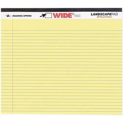 Roaring Spring 74501 Landscape Format Writing Pad, College Ruled, 11 x 9-1/2, Canary, 40 Sheets/Pad