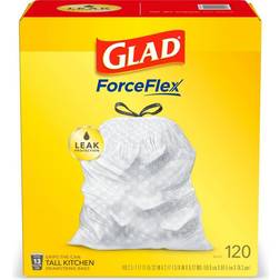 Glad ForceFlex Tall Kitchen Drawstring Trash Bags 120pcs 13gal