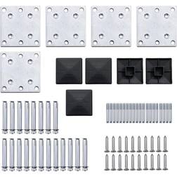 vidaXL Set Pannelli di Recinzione in WPC 699x186 cm Nero