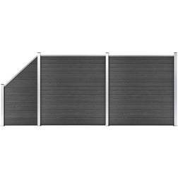 vidaXL hegnspanelsæt 446x105-186 WPC