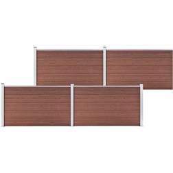 vidaXL Barrière de Jardin Panneau WPC 699x106 cm Marron