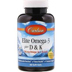 Carlson Elite Omega-3 plus D K Natrual Lemon