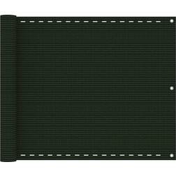 vidaXL Balcony Screen Dark HDPE Patio Fence Screen 300x75cm