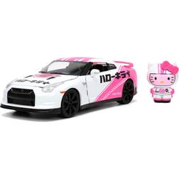 Sanrio Hello Kitty Tokyo Speed 2009 Nissan GT-R R35 1:24 Scale Die-Cast Metal Vehicle with Figure