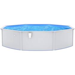 vidaXL Swimmingpool med stålvæg 550x120 cm hvid