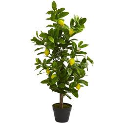 Nearly Natural Lemon Tree with Black Pot Artificial Plant
