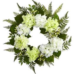 Nearly Natural Hydrangea Wreath