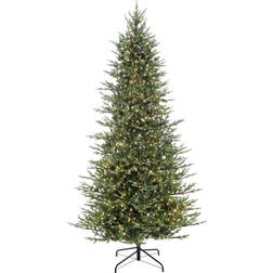 Puleo International 9 ft. Pre-Lit Slim Balsam Fir Artificial Christmas Tree 108"