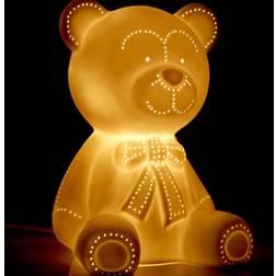 Premier Housewares Kids White Porcelain Bear Kids Baby Night Light Children Bedroom Night Light