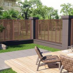 vidaXL jalousihegn 180x180 WPC brun