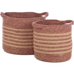 Kidsdepot 2 Piece Baskets Set Eran Cotton Rope Terra