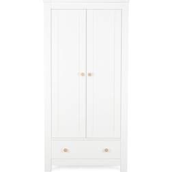 CuddleCo Aylesbury 2 Door Double Wardrobe White & Ash