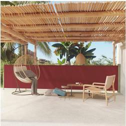 vidaXL Tenda Laterale Retrattile Per Patio 117x600 cm Rossa