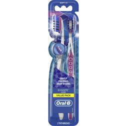 Oral-B 3D White, Luxe Toothbrush, Soft, 2 Pack