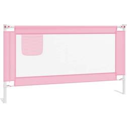 vidaXL Sängskena barn rosa 150x25 tyg - Rosa