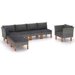 vidaXL 3082081 Loungeset, Bord inkl. 1 Stolar & 4 Soffor